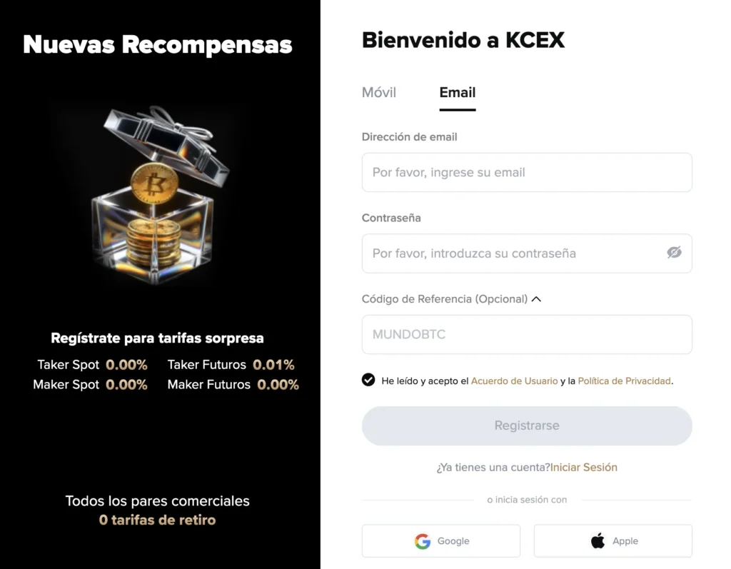 kcex exchange como registrarse paso a paso sin kyc
